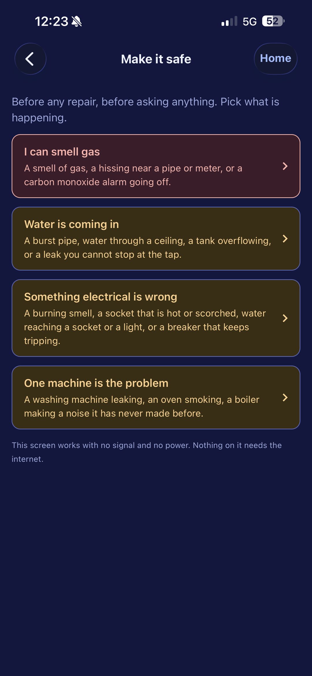 What to do first when something is unsafe